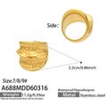 Textured Gold Tone Statement Rings in Three Sculptural Designs view 8