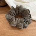 Knit Openwork Lace Scrunchie Hair Tie 4 Color Options view 9