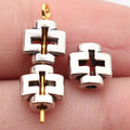 8x7.9x3.5mm 0.7g Multicolor Zinc Alloy Hollow Cross Spacer Beads for Bracelet Necklace Jewelry Making