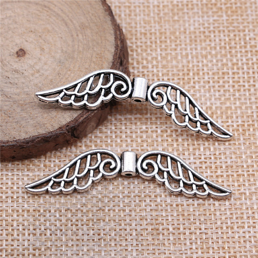 52x12mm 2.9g Zinc Alloy Long Wing Loose Metal Beads for DIY Bracelet Necklace Jewelry Making