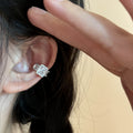 Silver Square Crystal Ear Cuff Fashion Jewelry Accessory view 6