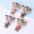 Gold Tone Rhinestone Enamel Standing Tiger Brooch Four Colors view 1