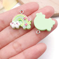 Resin Rainbow Cloud Star Charm Pendant for Necklace Earrings DIY Jewelry