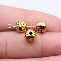 Hammered Round Spacer Beads in Six Metal Color Finishes view 7