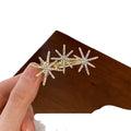 Gold Crystal Starburst Triple Star Duckbill Hair Clip view 5