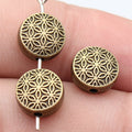 Floral Round Spacer Beads in Three Finishes for Jewelry and Craft Making view 5