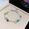 Multicolor Crystal Bead Silver Necklace Bracelet Styles view 8