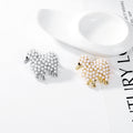 Gold Tone Flower Pearl Look Two Designs Metal Brooch Pin 3 x 2.8 cm view 4