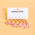 Six Pair Western Hat Horse and Boot Hook Earring Sets view 2