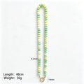 Eleven Color Abacus Bead Necklaces With Round Carabiner Clasps view 7