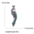 Crystal Peacock Brooch A Silver-Tone Crystal Peacock view 7