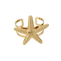 Gold Silver Starfish Wing Spiral Open Cuff Bracelets view 5
