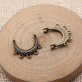 Five Loop Crescent Metal Earring Connectors for Jewelry Making view 5