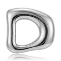 Rounded Open Triangle Brooch in Polished Metal for Jackets and Scarves view 5