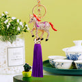 Striped and Crystal Horse Tassel Keychains in Five Colors plus Assorted Option view 8