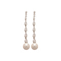Crystal Strand and Pearl Drop Earrings Statement Fashion Jewelry view 5