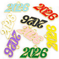 Colorful Four Digit Number Charms in Eight Colors and Two Tones view 5