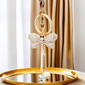 Jeweled Pearl Dragonfly Keychains with Fortune Loops and Loop Only Options view 9