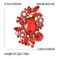Oval Crystal Cluster Brooch with Faceted Stones for Jackets and Scarves view 3