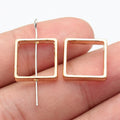 Open Square Frame Metal Beads in Five Distinct Finishes view 3