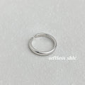 Silver Open Dome Rings Polished Slim and Brushed Styles view 6