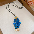 Fish Shell Disc Tassel Earrings Cord Pendant Necklaces view 6
