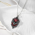 Gothic Bat Portrait Medallion Pendant Necklaces in Six Finishes view 7
