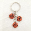 Mini Sports Ball Keychains Triple Charm Metal Ring 5 Styles view 10