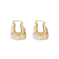 Chunky U Shaped Hoop Earrings in Six Colors Fashion Jewelry Accessories view 5