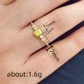 Yellow Cushion Center Three-Stone Slim Ring In Polished Gold Tone view 4
