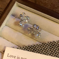 Silver Crystal Flower Ear Cuff Fashion Jewelry Accessories view 2