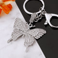 Full Crystal Butterfly Keychains in Gold and Silver Tone Finishes view 3