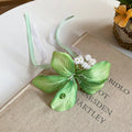 Fabric Iris Flower Duckbill Clips And Blue Bloom Hairpin view 8