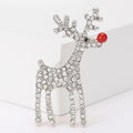 Crystal Reindeer Brooch With Decorative Crystal And Enamel Details view 6