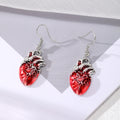 Silver Tone Anatomical Heart Necklace and Hook Earring Options view 7