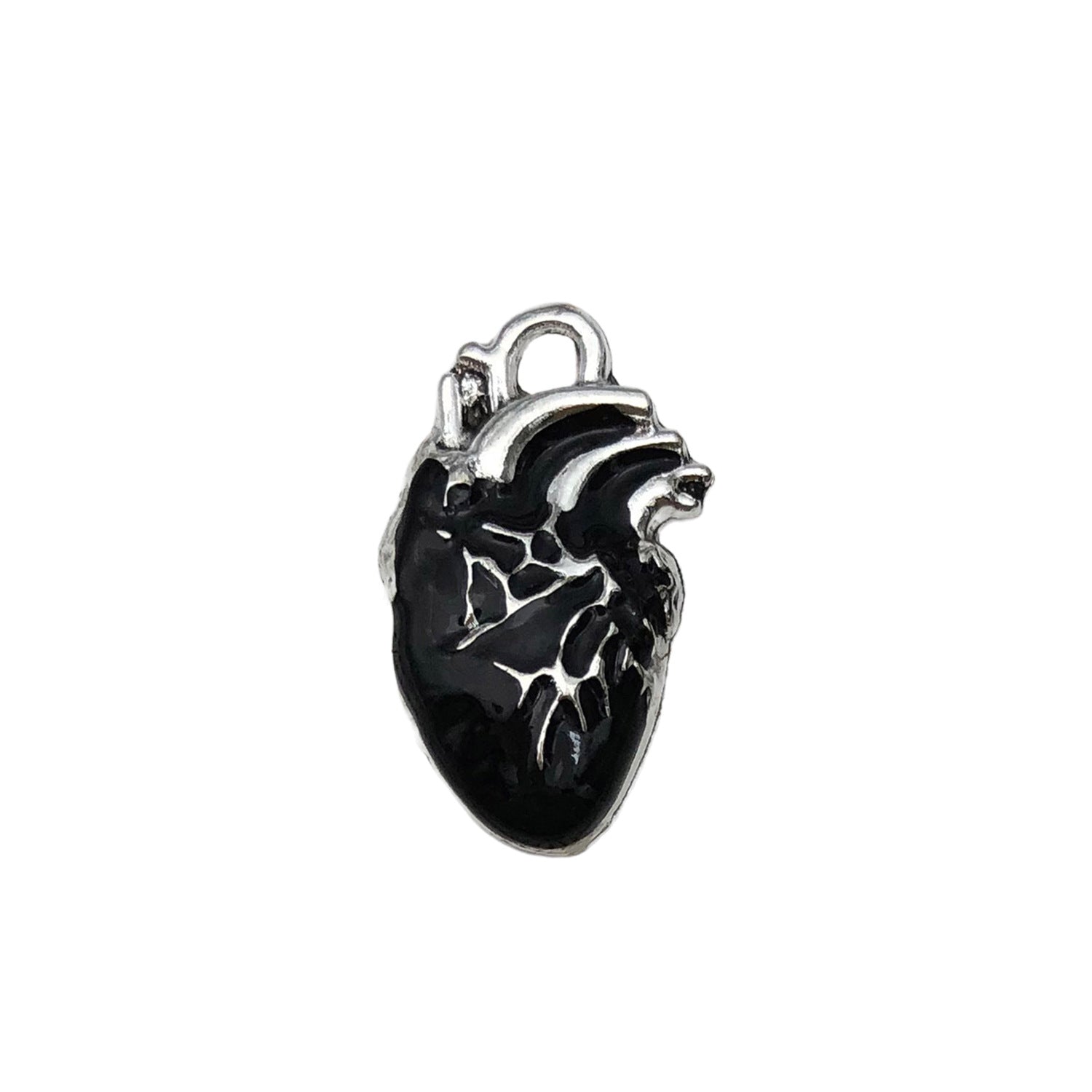 Enamel Zinc Alloy Human Heart Charm Pendant for DIY Necklace Earring Jewelry Accessories
