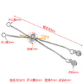 Adjustable Slider Extension Chains With Clear Stone Accents view 8