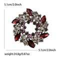 Crystal Floral Wreath Brooch in Ten Multicolor Finishes view 11