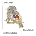 Crystal Sparrow Brooch In 2 Color Variants For Jackets and Scarves view 7