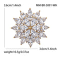Marquise Crystal Snowflake Metal Brooch in Four Colors view 9