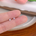 Eight Color Two and Three Millimeter Round Stud Earrings view 7