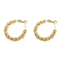Gold And Silver Tone Twisted Rope Large Hoop Earrings In Two Colors view 5