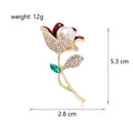 Tulip Enamel Pearl Look Metal Brooch Pin for Jackets and Lapels view 2
