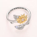 Two Tone Open Sunflower Ring You Are My Sunshine Band view 5