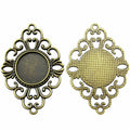 Scrollwork Round Cabochon Settings for Jewelry Making view 4