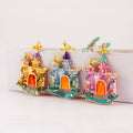 Colorful Castle Alloy Keychain With Lobster Clasp And Split Ring view 1