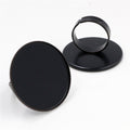 Large Round Cabochon Tray Adjustable Rings in Three Finishes view 4