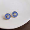 Blue Flower Studs