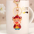 Fortune Pig Character Keychains with Braided and Bare Wrist Loops view 6