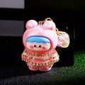 Jeweled Frog Baby Doll Keychains in Five Colors plus Assorted Option view 2